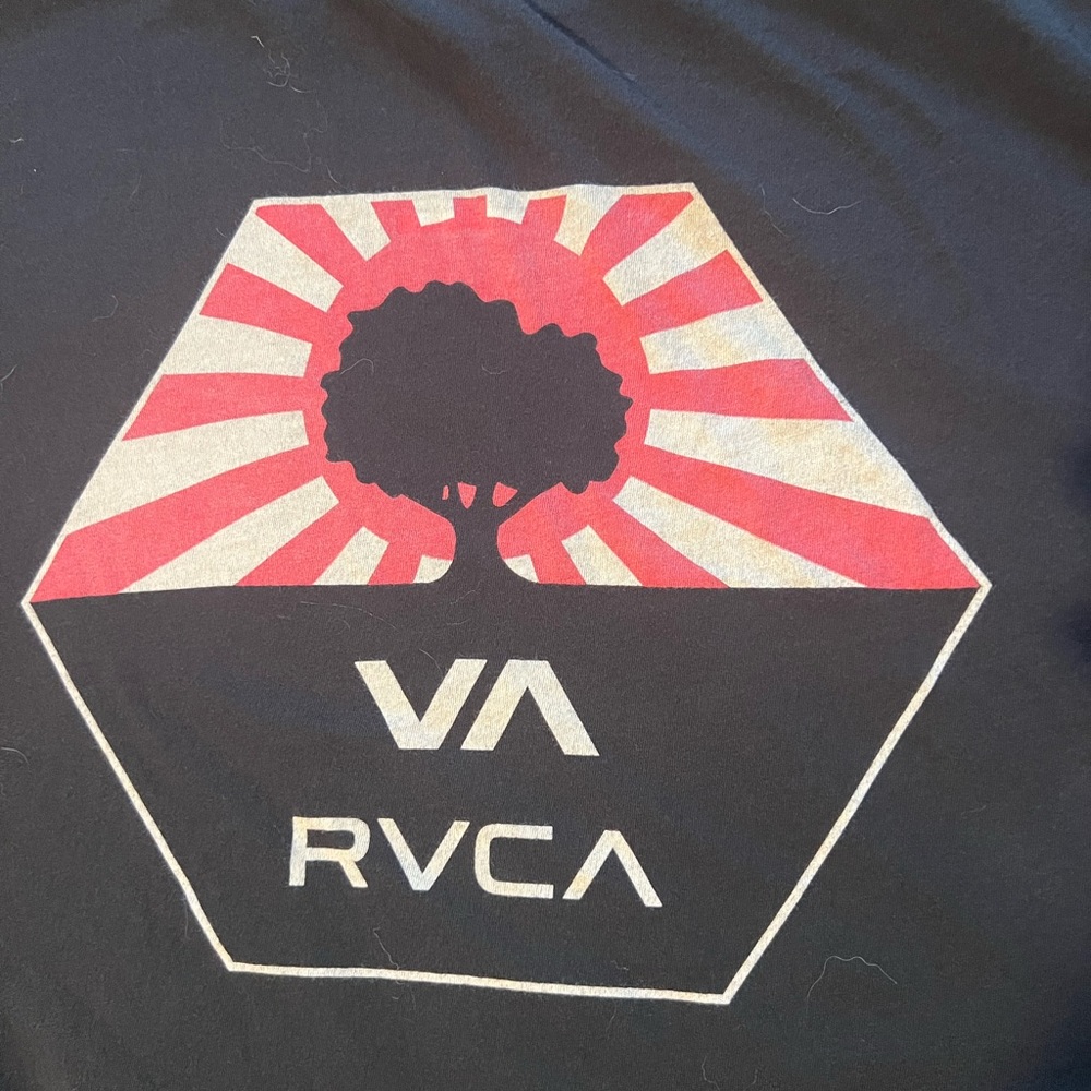 RVCA Black and Red Graphic Tee